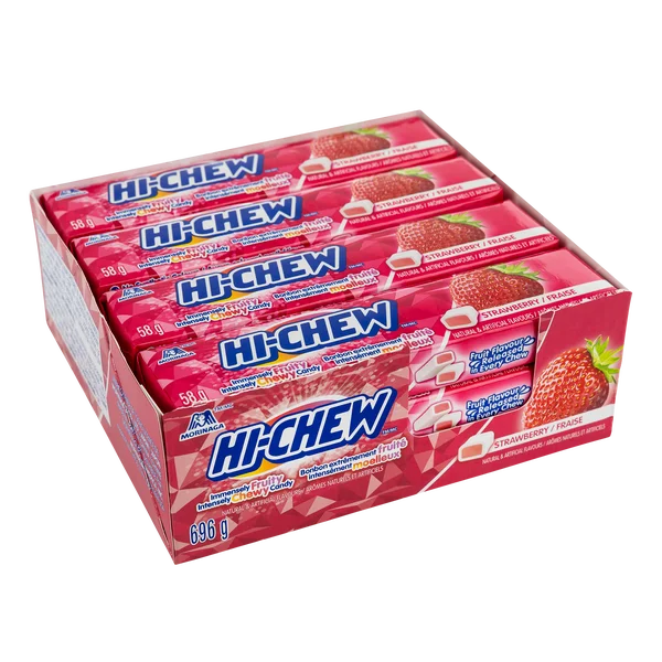 Bonbons à la fraise - 48 × 58 g - Hi-Chew - Distribution canadienne - Livraison gratuite au Canada pour les commandes de plus de 199 $ CA