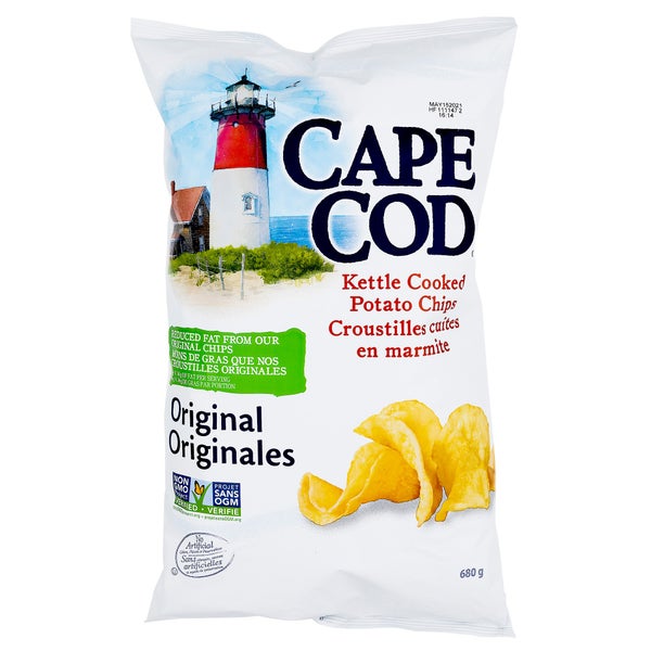 Kettle Cooked Potato Chips - 4 x 680 g - Cape Cod - Canadian Distribution
