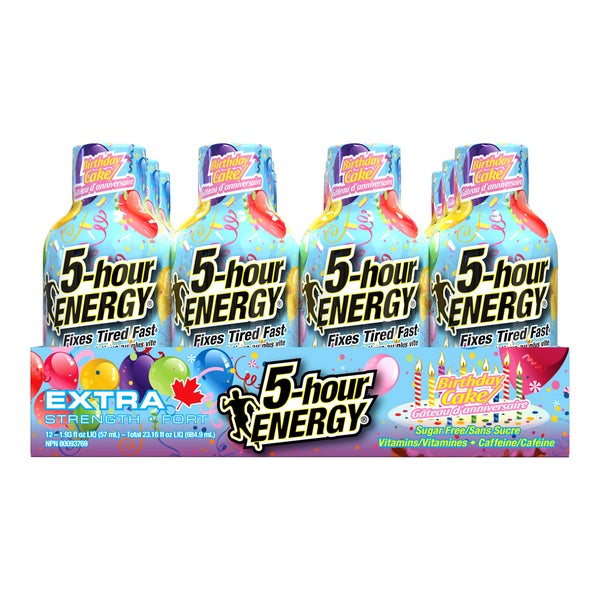 Birthday Cake - 48 x 57 ml - 5 Hour Energy - Canadian Distribution - Ships Free Within Canada on Orders Above CAD $199