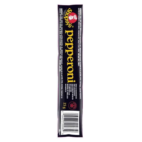 Pepperoni Sticks - 160 × 25 g - Shopsy’s - Canadian Distribution