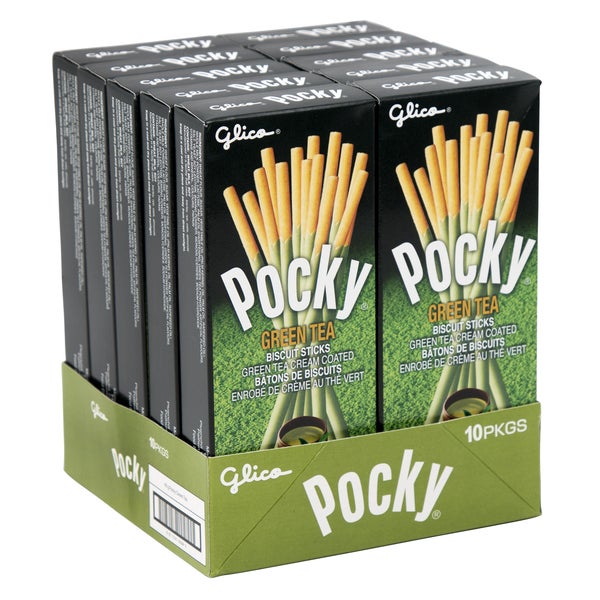 Pocky Matcha Green Tea - 40 × 40 g - Glico - Canadian Distribution - Ships Free Within Canada on Orders Above CAD $199
