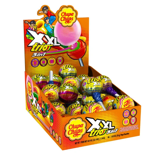 Trio XXL - 192 × 29 g - Chupa Chups - Distribution canadienne - Livraison gratuite au Canada pour les commandes de plus de 199 $ CA
