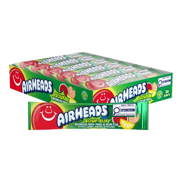 Sour Watermelon Punch - 144 × 15.6 g - Airheads - Canadian Distribution
