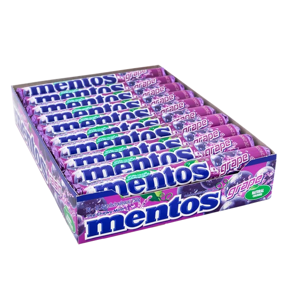 Rouleaux de raisin - 80 × 37,4 g - Mentos - Distribution canadienne - Livraison gratuite au Canada pour les commandes de plus de 199 $ CA