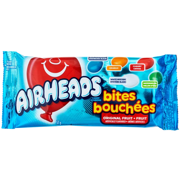 Original Fruit Candy Bites - 72 × 57 g - Airheads - Canadian Distribution