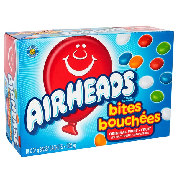 Bonbons aux fruits originaux Airheads - 72 × 57 g - Distribution canadienne - Livraison gratuite au Canada pour les commandes de plus de 199 $ CA