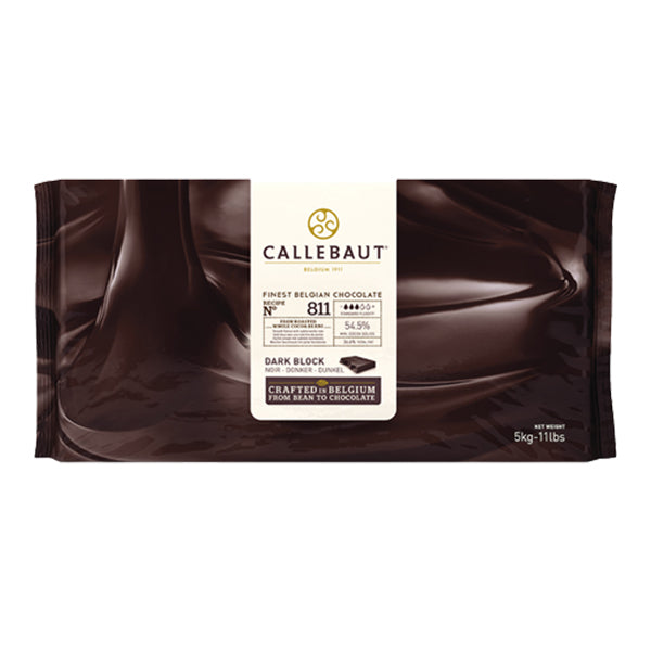 CALLEBAUT - DARK COUVERTURE 54% BLOCKS 811-NV-132 5KG - Barry Callebaut Canadian Distribution