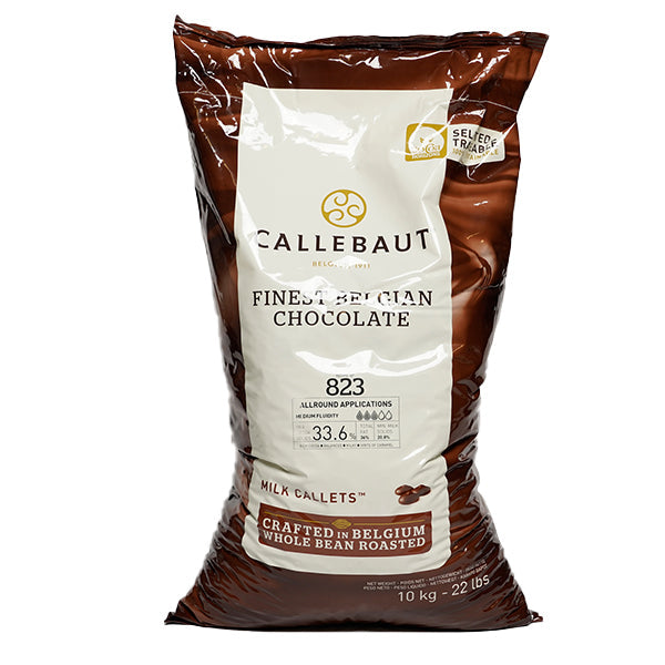 CALLEBAUT - MILK CHOCOLATE CALLETS 823-NV-595 - 10KG - Barry Callebaut Canadian Distribution