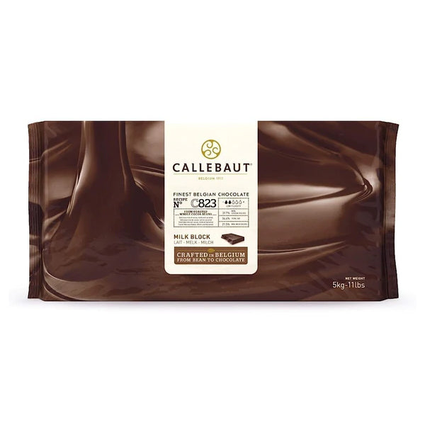 CALLEBAUT - MILK CHOCOLATE BLOCKS 823-NV-132 - 5KG - Barry Callebaut Canadian Distribution