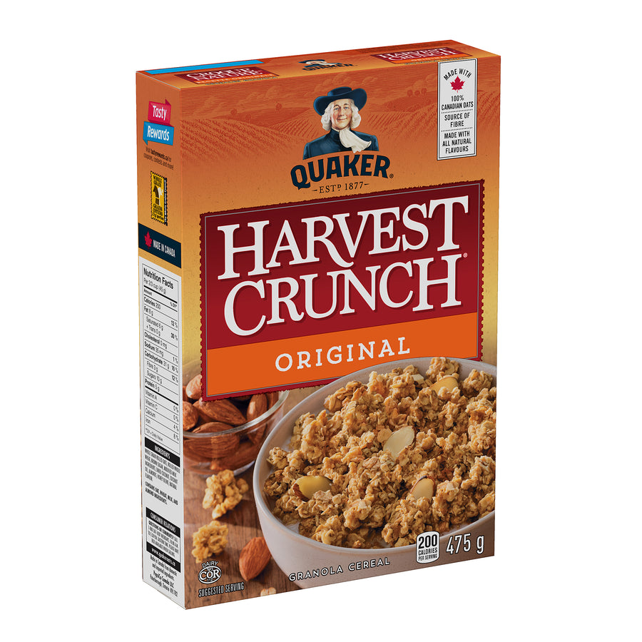 Cereal Granola Crunch Harvest Original - 16 x 475 g - Quaker - Restaurant and Foodservice Ingredients - Canadian Distribution