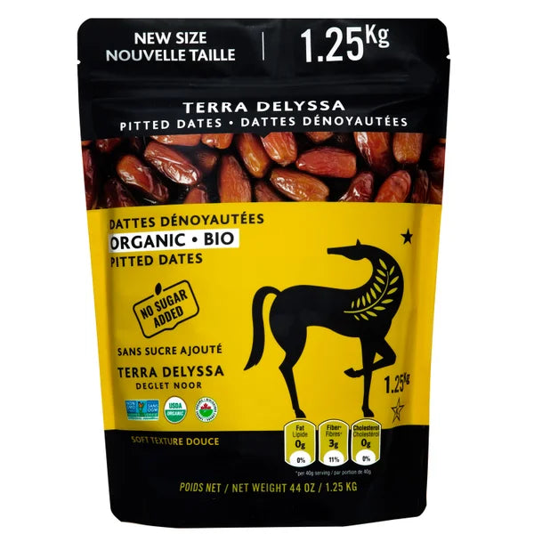 Deglet Noor Organic Pitted Dates - 4 x 1.25 kg - Terra Delyssa - Canadian Distribution