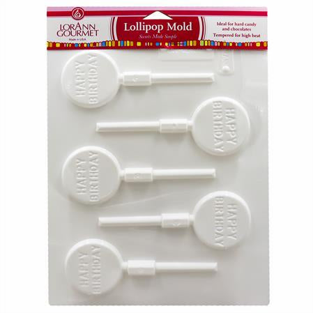 Happy Birthday Lollipop Sheet Mold - Candy Molds - Canadian Distribution