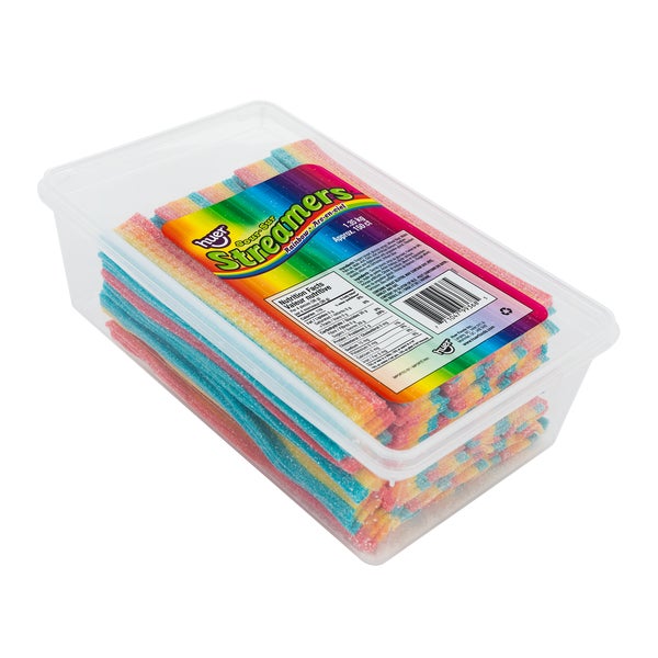 Sour Streamers Rainbow Belts - 4 x 1.35 kg - Huer - Canadian Distribution