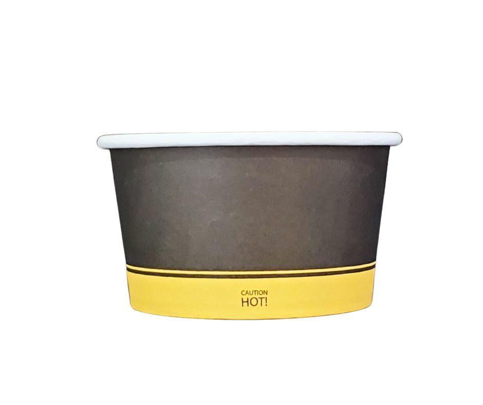 Morning Dew - 12 oz Paper Soup Container - Ebony Print - 20 x 25 count