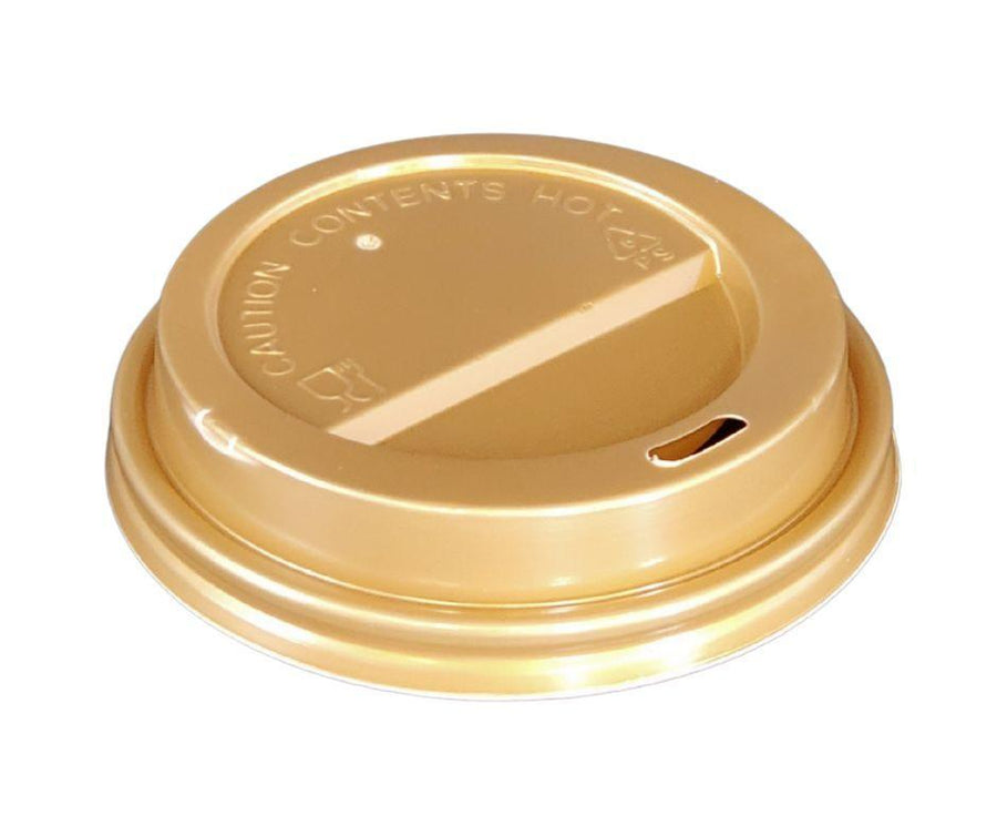Morning Dew - Dome Sip Lid for 8oz Tall Hot Paper Cups - Gold - 20 x 50 count