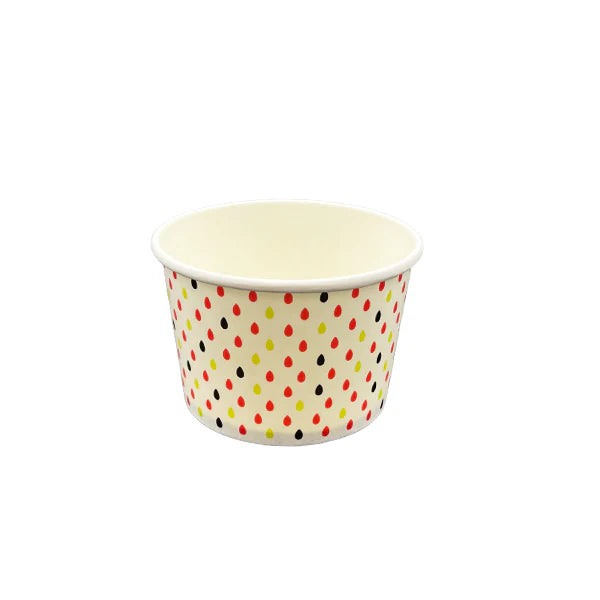 5 oz Rainbow Polka Dot Ice Cream Cups (1000/Case) - Ships Free Within Canada on Orders Above CAD $199