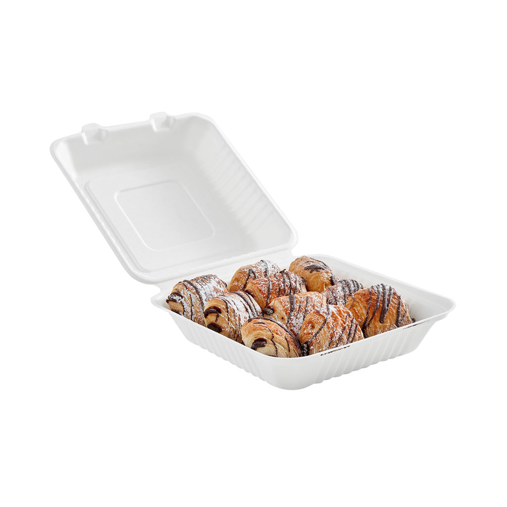 Compostable Hinged Containers - Sold By The Case