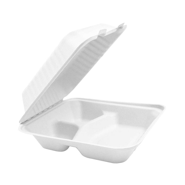 Compostable Hinged Containers with Compartments