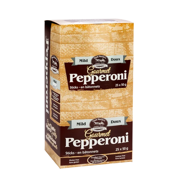 Gourmet Mild Pepperoni Sticks - 100 × 50 g - Noah Martin’s - Canadian Distribution