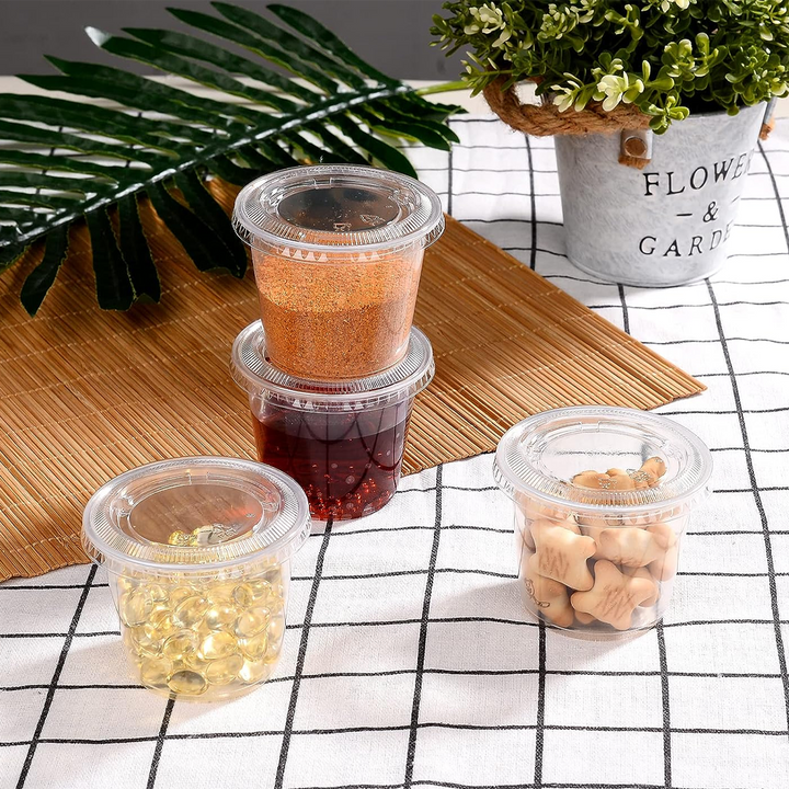 PLA Portion Cup Lids Compostable - Sold By The Case
