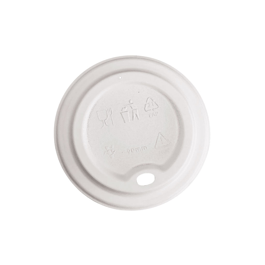 Compostable White Dome Sip Lids for Compostable Plain White Hot Cups- 1000 Lids Per Case  - Sold By The Case