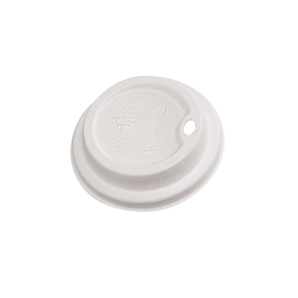 Compostable White Dome Sip Lids