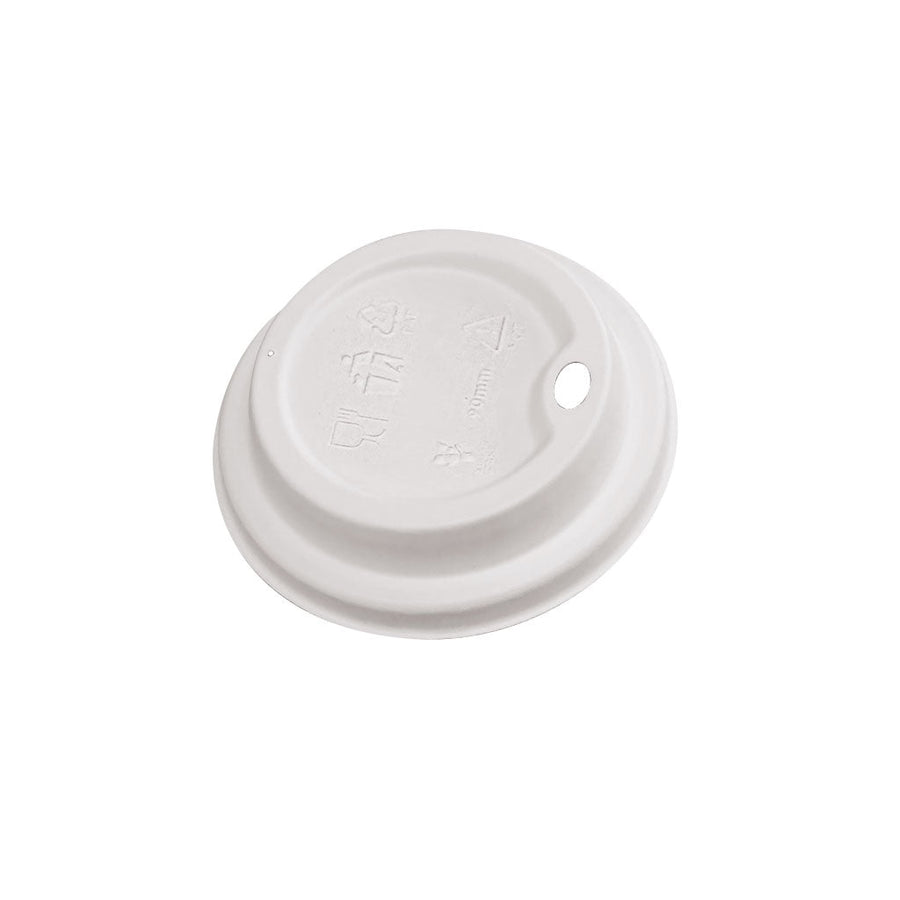 Compostable White Dome Sip Lids