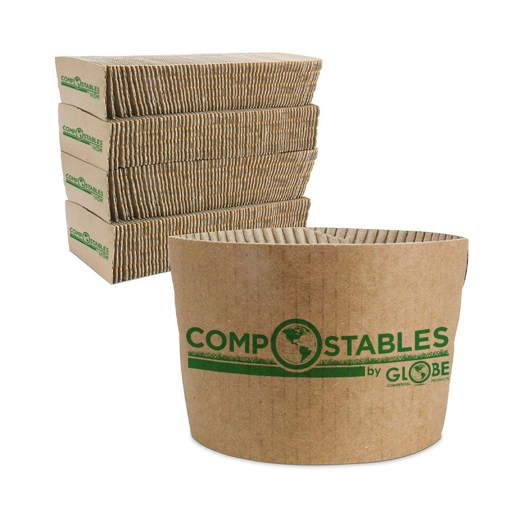 Kraft Coffee Cup Sleeves- 1000 Sleeves Per Case  - Sold By The Case