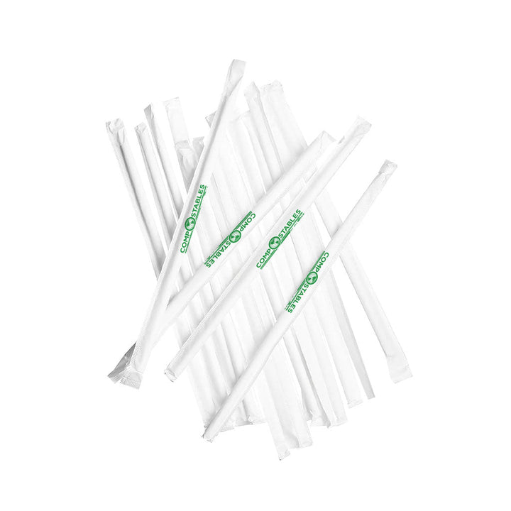 Wrapped Paper Straws - 5000 Wrapped Paper Straws Per Case - Sold By The Case