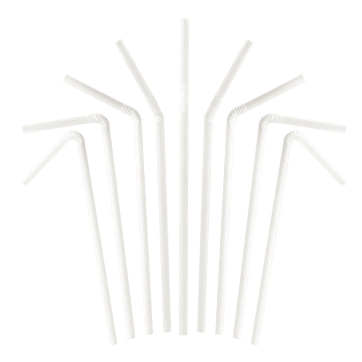 PLA Straws Compostable Straight 7.75" and 8.85" Folding Wrapped Straws - 5000 Straws Per Case  - Sold By The Case