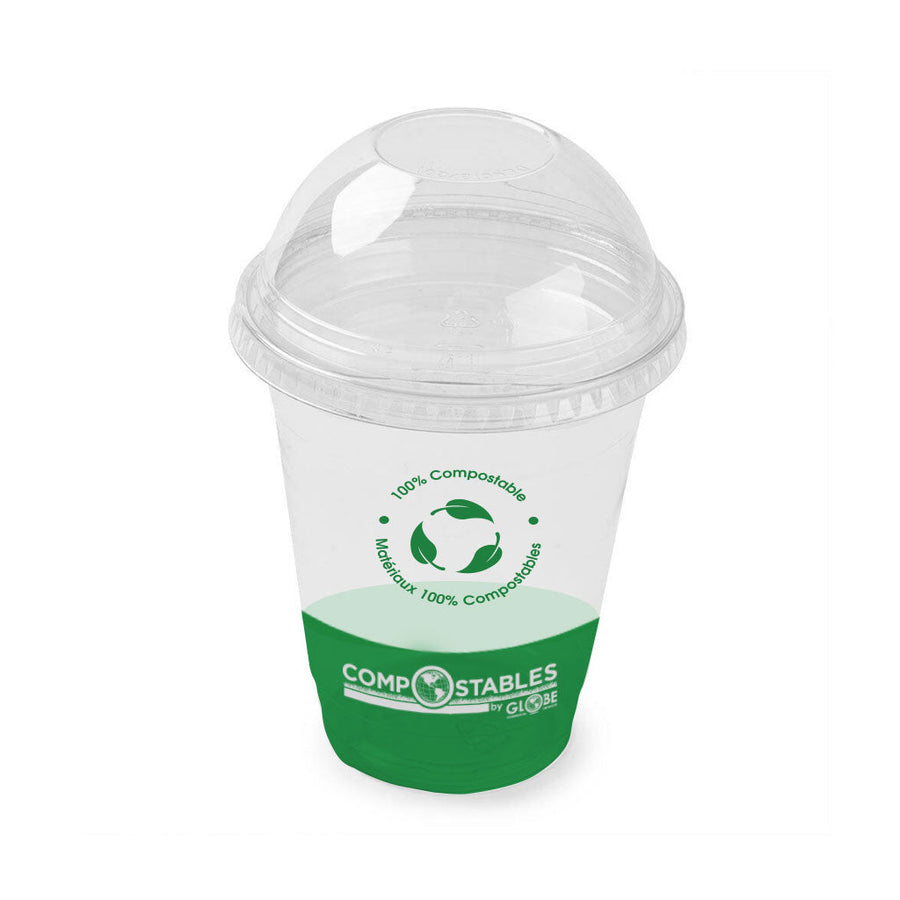 Clear PLA Dome Lids with Hole for Clear PLA Cold Cups