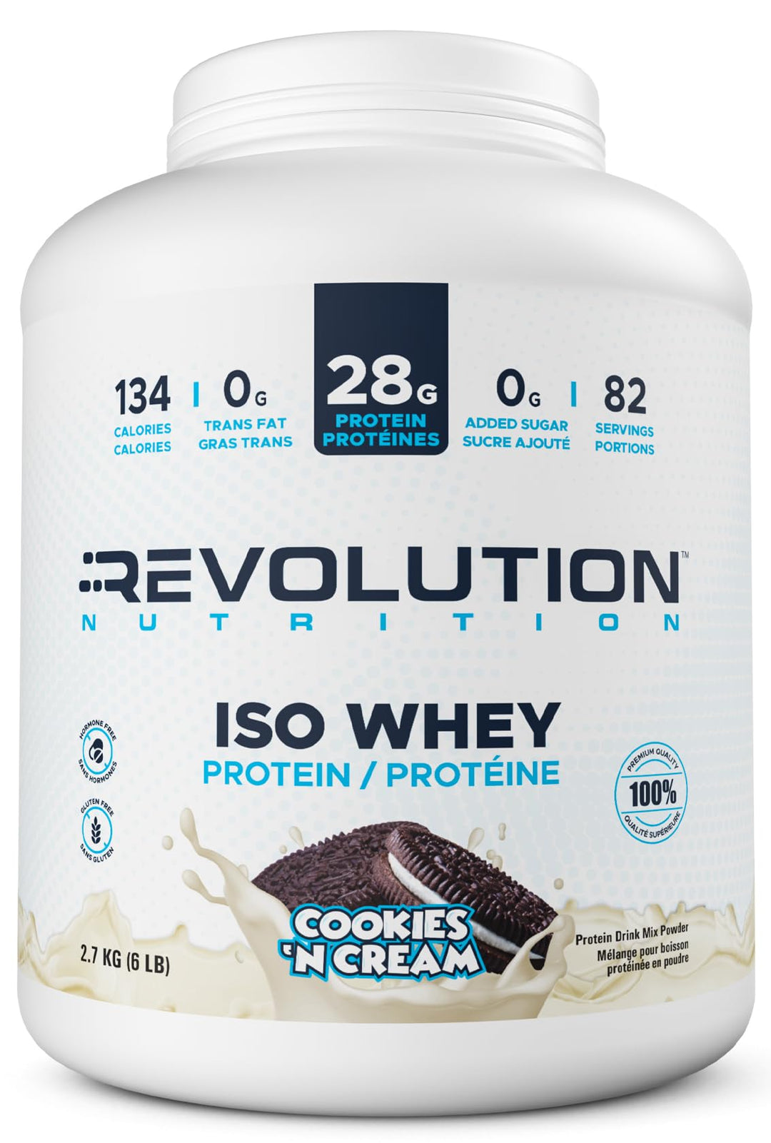 Revolution Nutrition – Iso Whey Isolate – Cookies & Cream – 6 lb