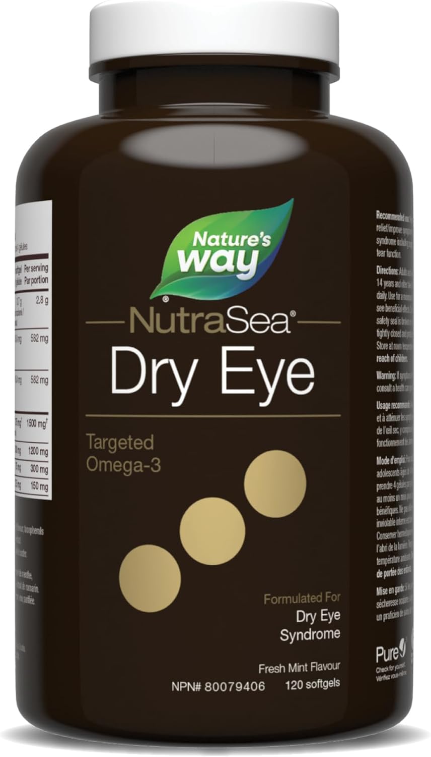 Nature’s Way – NutraSea Dry Eye Omega-3 – Fresh Mint – 120 Softgels