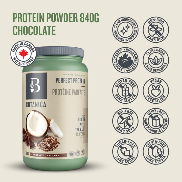 Botanica – Perfect Protein Powder – Chocolate – 840g – Vegan stevia free