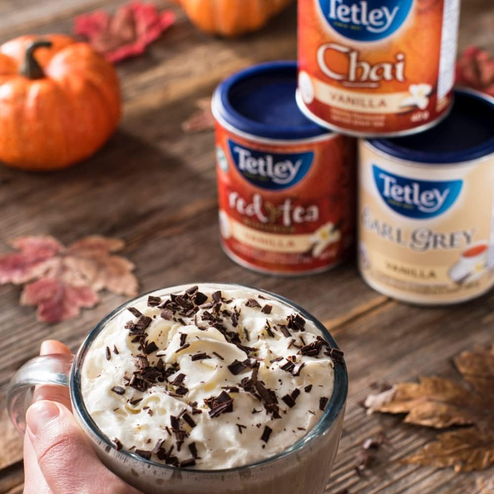 Tetley Earl Grey Vanilla Black Tea - 6 Pack (144 Tea Bags, 288g Total) - Canadian Distribution - Ships Free Within Canada on Orders Above CAD $199