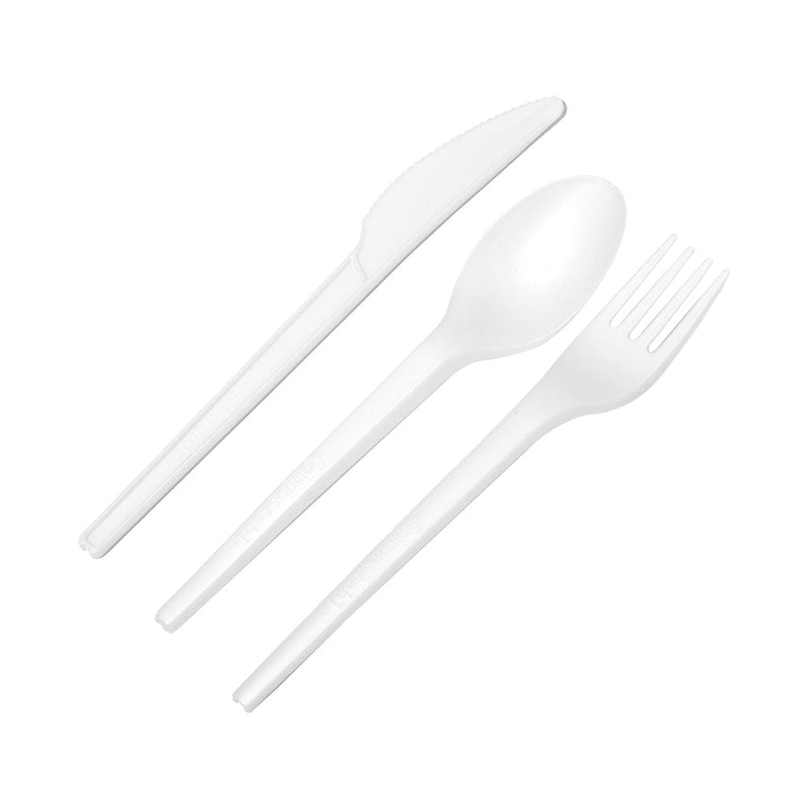 6.5" CPLA Compostable Forks, Knives or Spoons