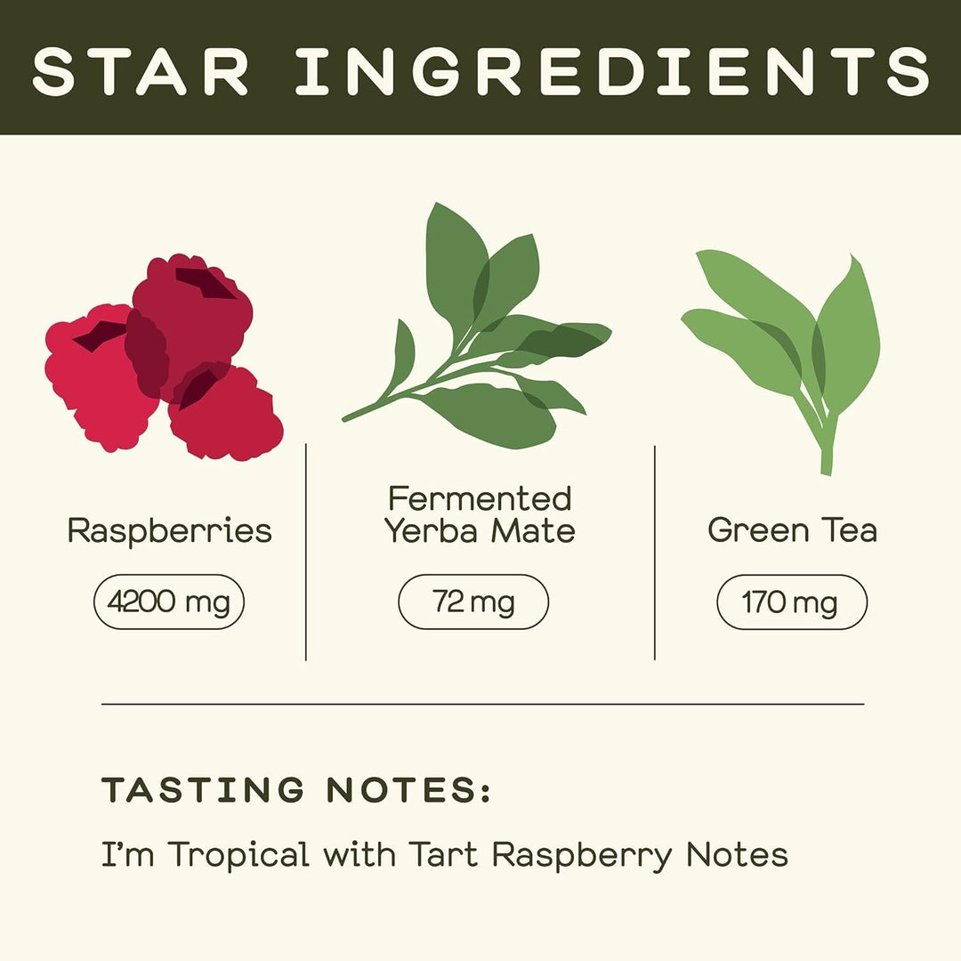 Greenhouse Juice – Pick Me Up Wellness Shots – Yerba Mate and Green Tea – 12 × 60mL