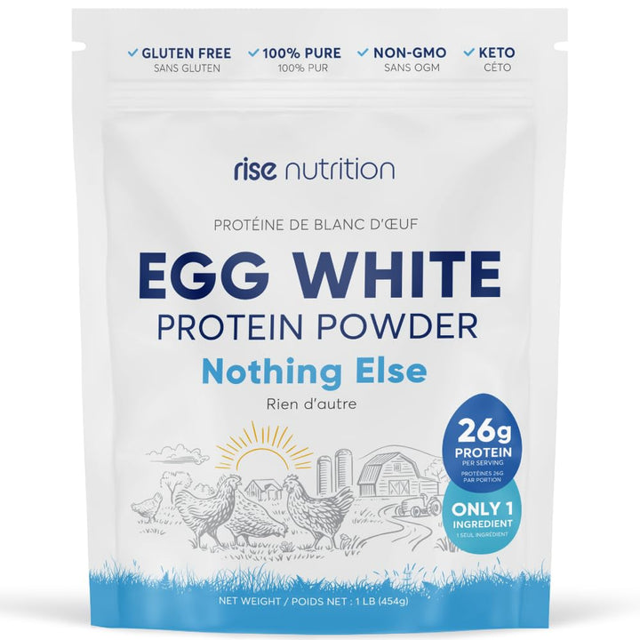 Rise Nutrition – 100% Egg White Protein Powder – Unflavored – 500g