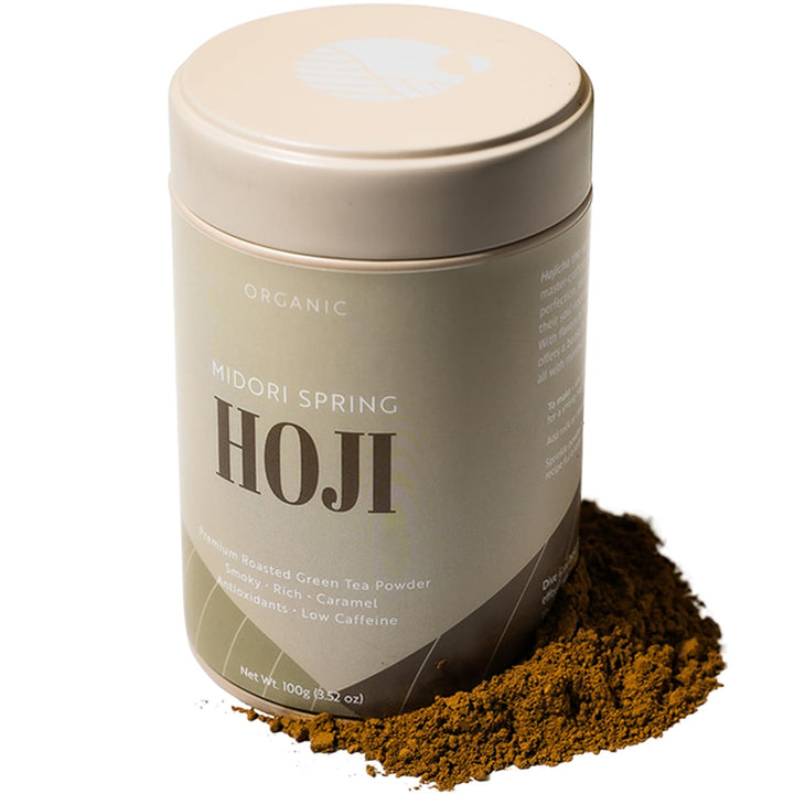 Midori Spring – Organic Hojicha Powder – Roasted Green Tea – Smooth Roast – Antioxidant rich low caffeine