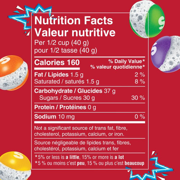 SKITTLES POP'D Original Freeze-Dried Fruity Candy, Crunchy Snack Pack 155g - Canadian Distribution - Ships Free Within Canada on Orders Above CAD $199