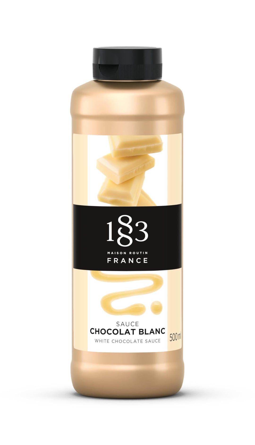 1883 White Chocolate Sauce – 500ml – French Artisan Dessert Topping with Rich Cocoa Butter & Cream - Canadian Distribution - Ships Free Within Canada on Orders Above CAD $199
