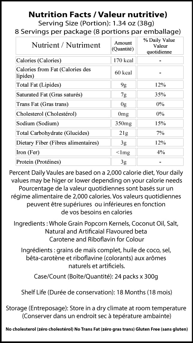 Preferred Popcorn – All-in-One Popcorn Pack – Theatre Butter – 8oz × 24