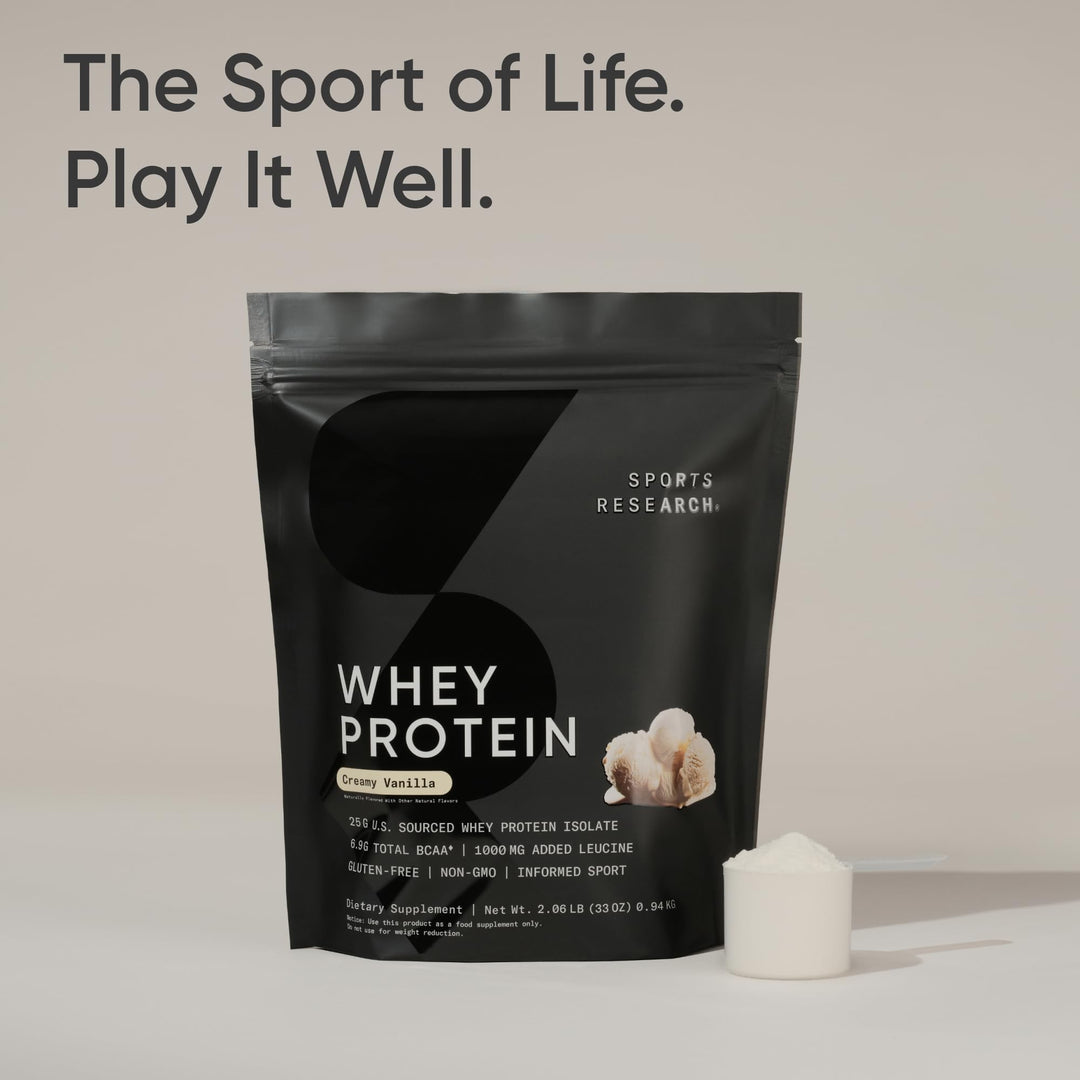 Sports Research – Whey Protein Isolate – Dutch Chocolate – 1.03 kg