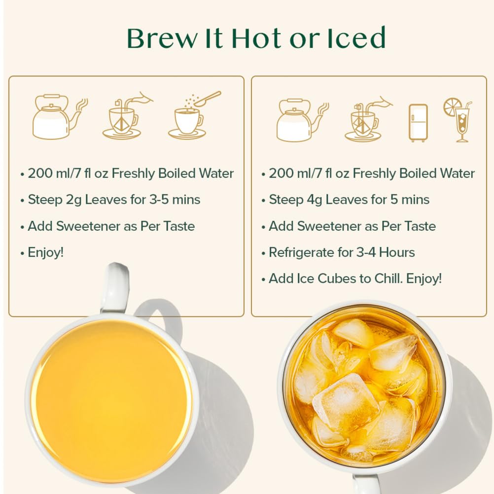 VAHDAM – Turmeric Ashwagandha Tea – Herbal – 100 Count – Caffeine free blend