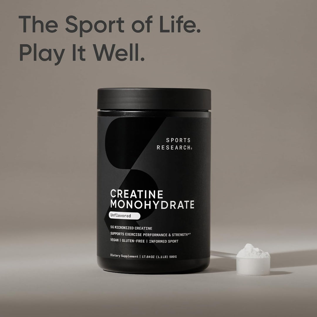 Sports Research – Creatine Monohydrate – 100 Servings