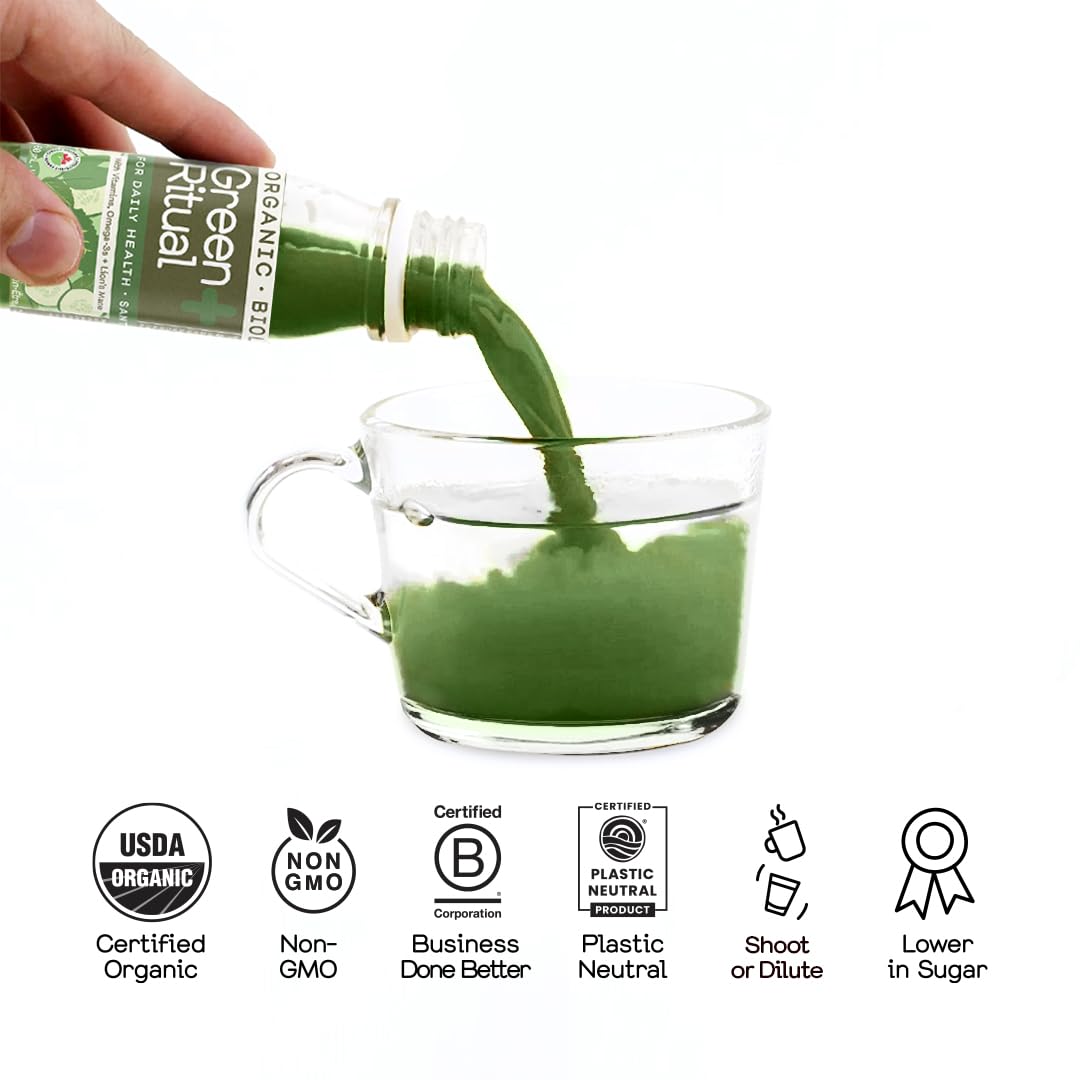 Greenhouse Juice – Green Ritual Wellness Shot – Cucumber & Spinach – 12 × 60mL – Vitamin C + Magnesium