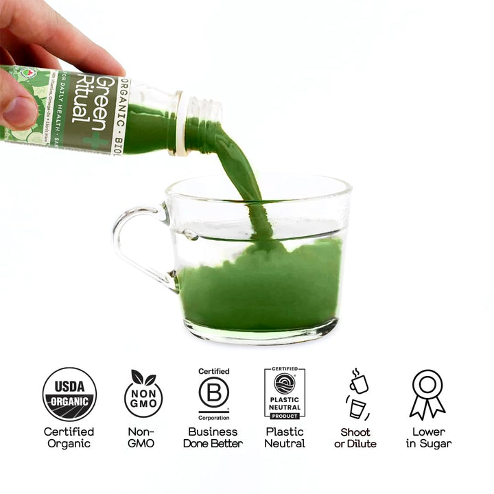 Greenhouse Juice – Green Ritual Wellness Shot – Cucumber & Spinach – 12 × 60mL – Vitamin C + Magnesium