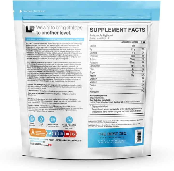 Limitless Pharma – Pure Whey Isolate – Chocolate Peanut Butter Cup – 5 lb