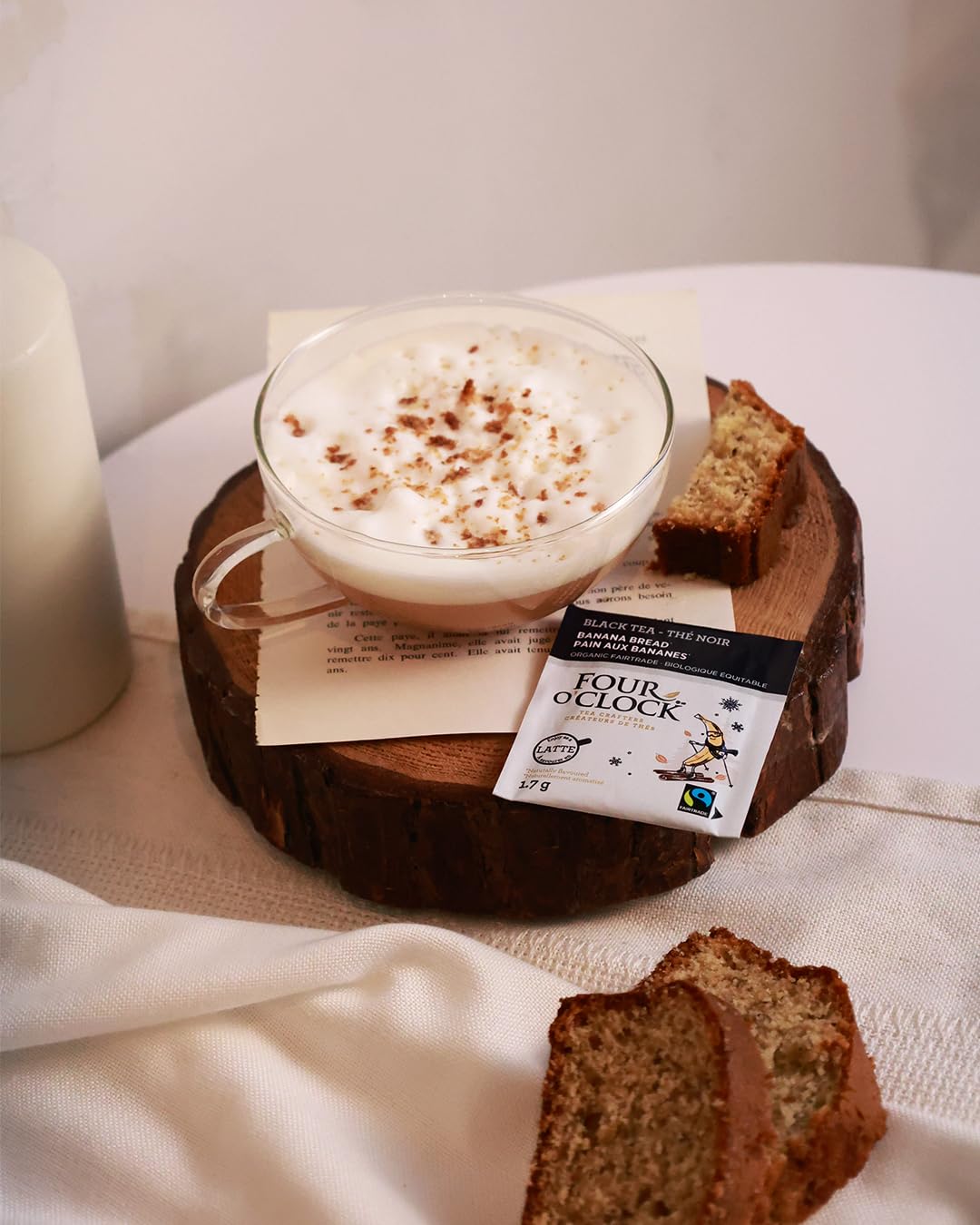 Banana Bread Black Tea - Organic Fair Trade, Holiday Collection, Low Caffeine, Natural & Sugar-Free, 2 x 15 Tea Bags - Canadian Distribution - Ships Free Within Canada on Orders Above CAD $199