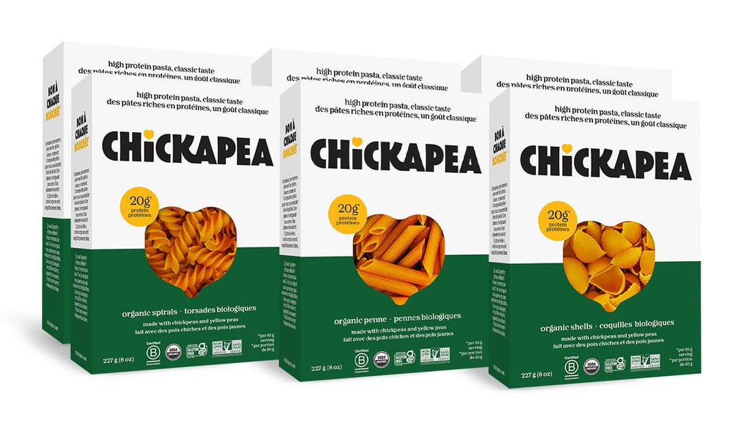 Chickapea – Organic Chickpea Pasta – Spirals/Penne/Shells – 6 x 227g